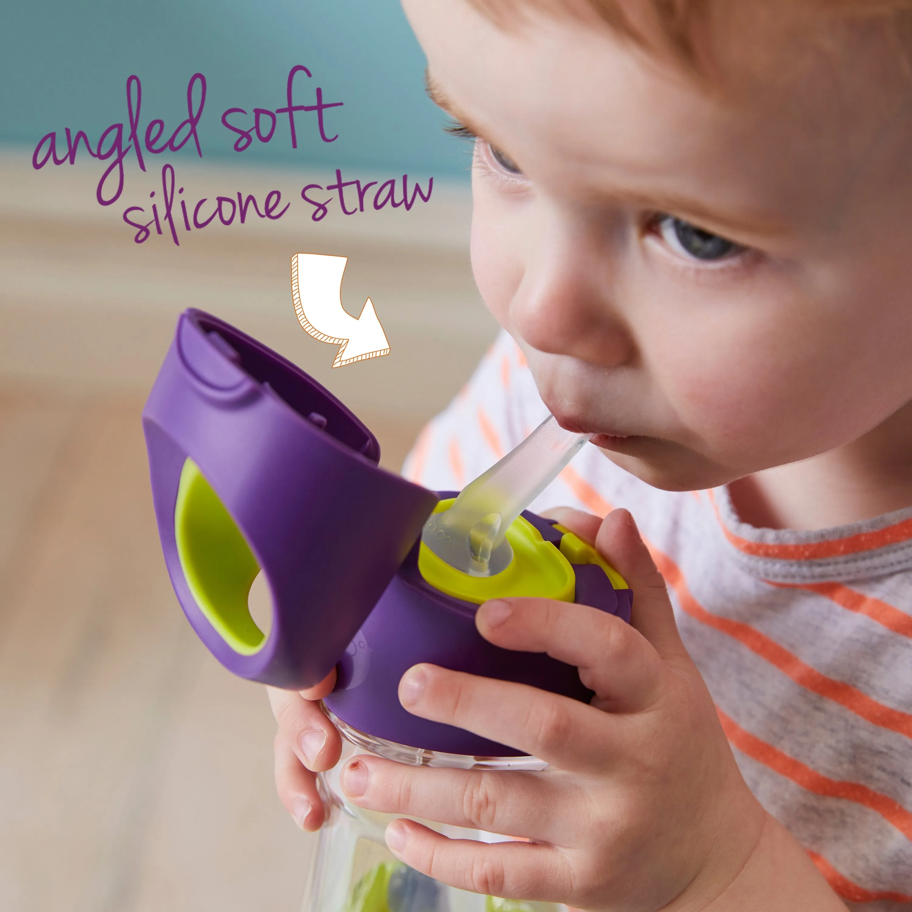 tritan™ drink bottle 450ml - indigo rose