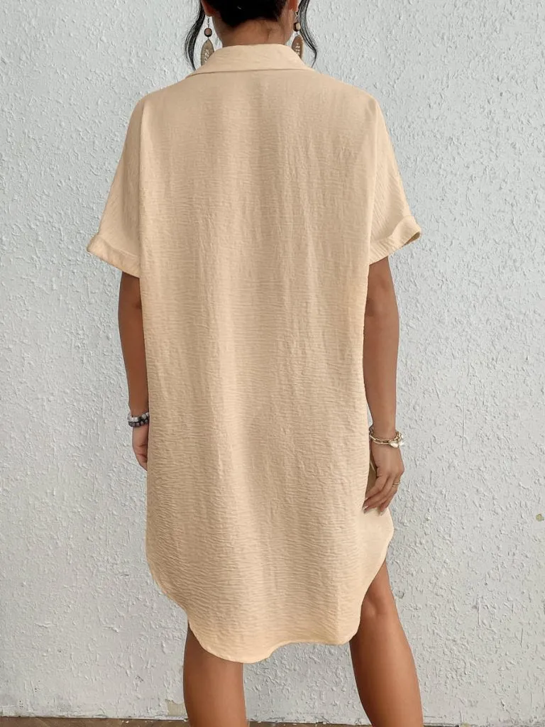 Women's Button Down White Shirt Beach Cover Up
